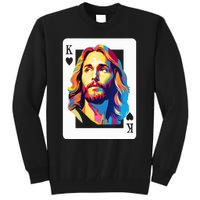 Jesus King Card Christian Tall Sweatshirt