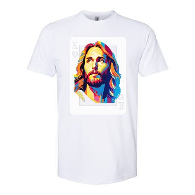 Jesus King Card Christian Softstyle CVC T-Shirt