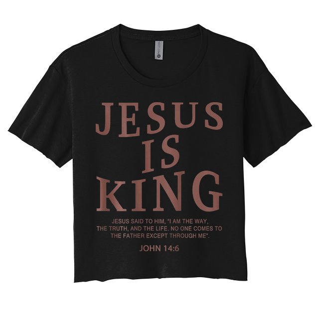 Jesus King Christian Teen Girl God Good Son Brother Crop Top