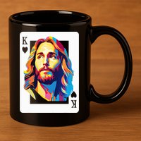 Jesus King Card Christian 11oz C Handle Ceramic Mug