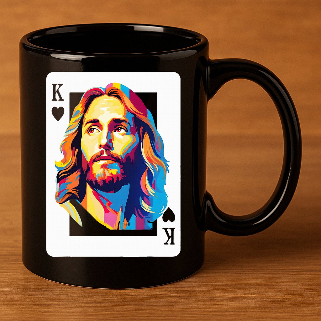 Jesus King Card Christian 11oz C Handle Ceramic Mug