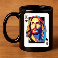Jesus King Card Christian 11oz C Handle Ceramic Mug