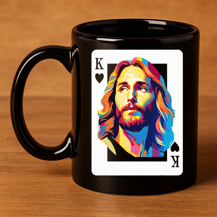 Jesus King Card Christian 11oz C Handle Ceramic Mug