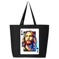 Jesus King Card Christian 25L Jumbo Tote
