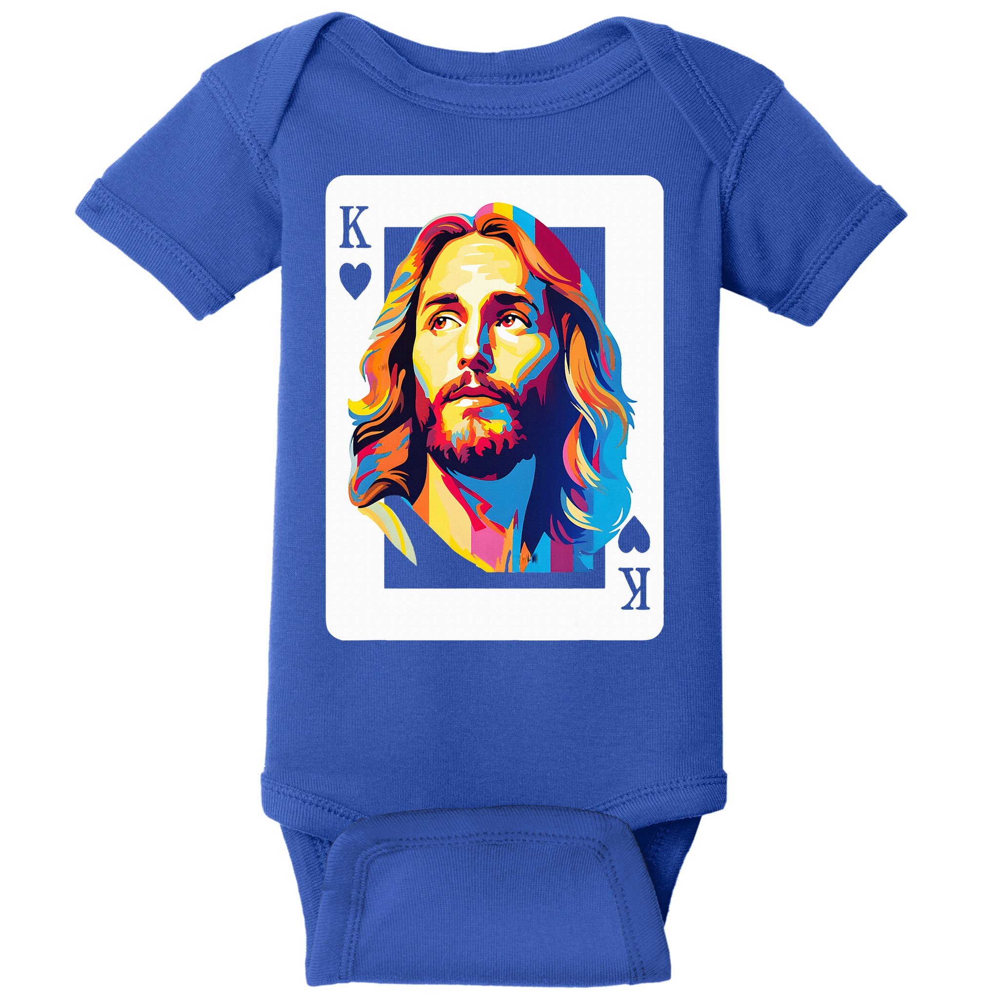 Jesus King Card Christian Baby Bodysuit