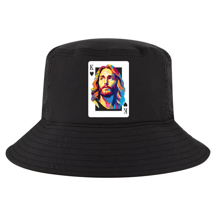 Jesus King Card Christian Cool Comfort Performance Bucket Hat