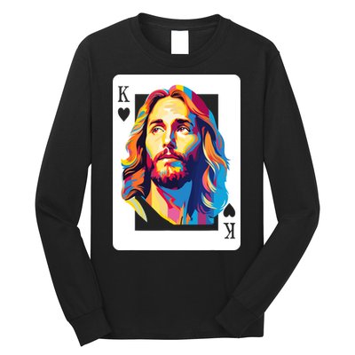 Jesus King Card Christian Long Sleeve Shirt