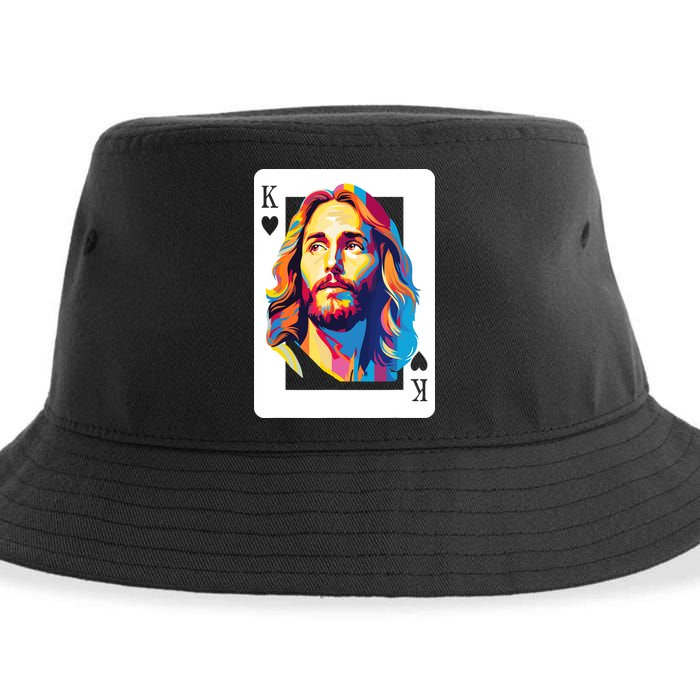 Jesus King Card Christian Sustainable Bucket Hat