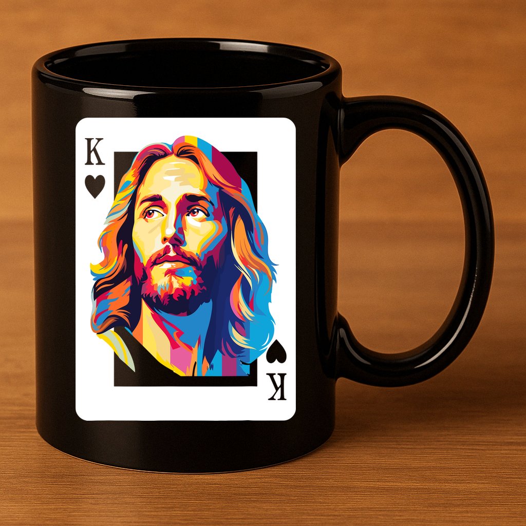 Jesus King Card Christian 11oz C Handle Ceramic Mug