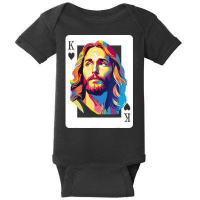 Jesus King Card Christian Baby Bodysuit