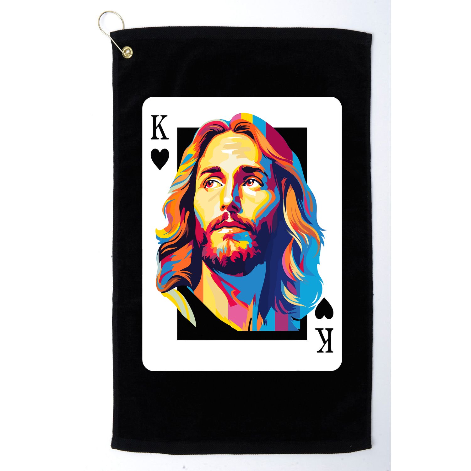Jesus King Card Christian Golf Towel