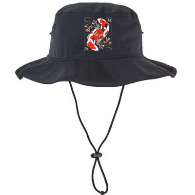 Japanese Koi Carp Fish Nishikigoi Aesthetic Cherry Blossom Legacy Cool Fit Booney Bucket Hat