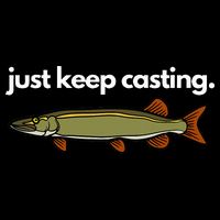 Just Keep Casting Musky Fishing Tall T-Shirt
