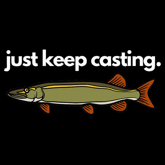 Just Keep Casting Musky Fishing Tall T-Shirt