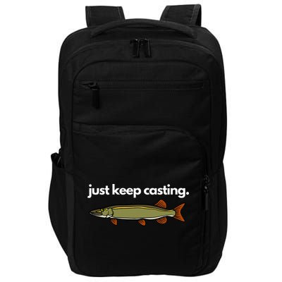 Just Keep Casting Musky Fishing Impact Tech Backpack