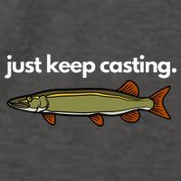 Just Keep Casting Musky Fishing Vector Backpack