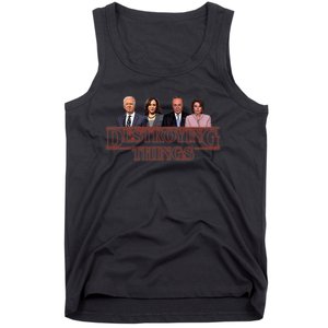 Joe Kamala Chuck & Nancy Anti Biden Destroying Things Tank Top