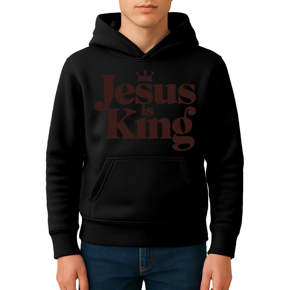 Jesus King Christian Best Godson Everer Kids Hoodie