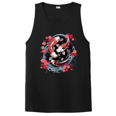 Japanese Koi Carp Ying Yang Nishikigoi Fish Cherry Blossom PosiCharge Competitor Tank