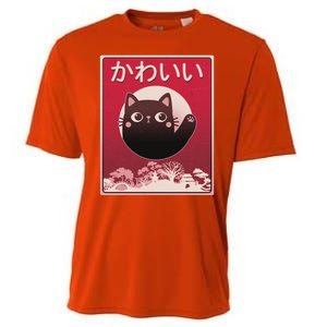 Japanese Kawaii Cute Neko Cat Cooling Performance Crew T-Shirt