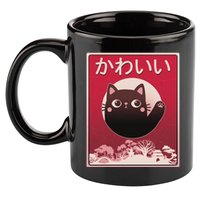 Japanese Kawaii Cute Neko Cat 11oz C Handle Ceramic Mug