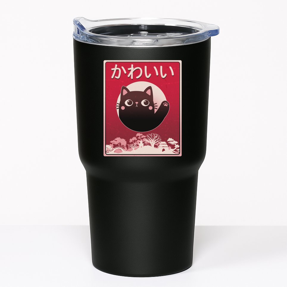 Japanese Kawaii Cute Neko Cat Tumbler