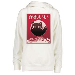 Japanese Kawaii Cute Neko Cat Womens Funnel Neck Pullover Hood