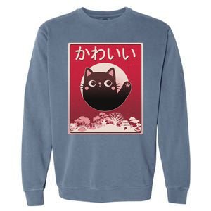 Japanese Kawaii Cute Neko Cat Garment-Dyed Sweatshirt