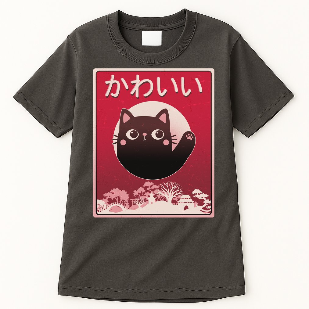 Japanese Kawaii Cute Neko Cat Tall T-Shirt