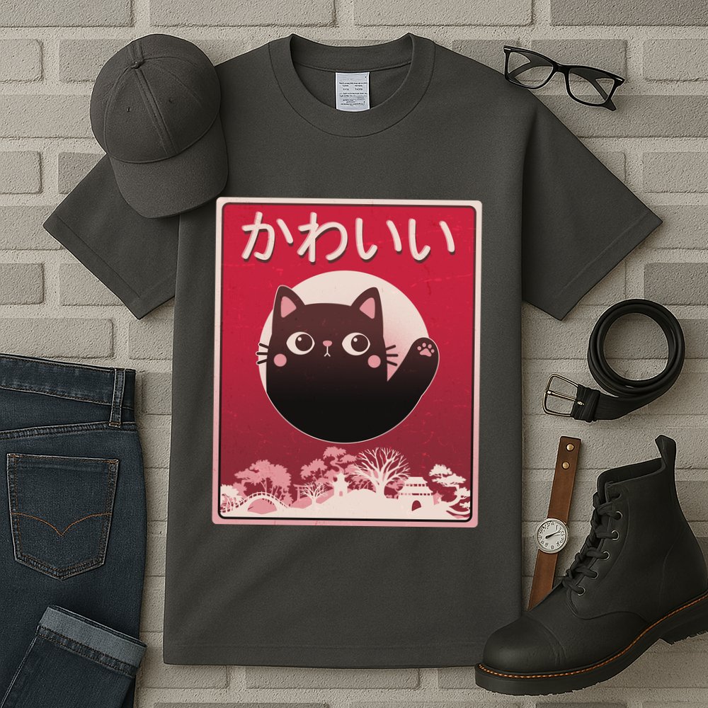 Japanese Kawaii Cute Neko Cat Tall T-Shirt