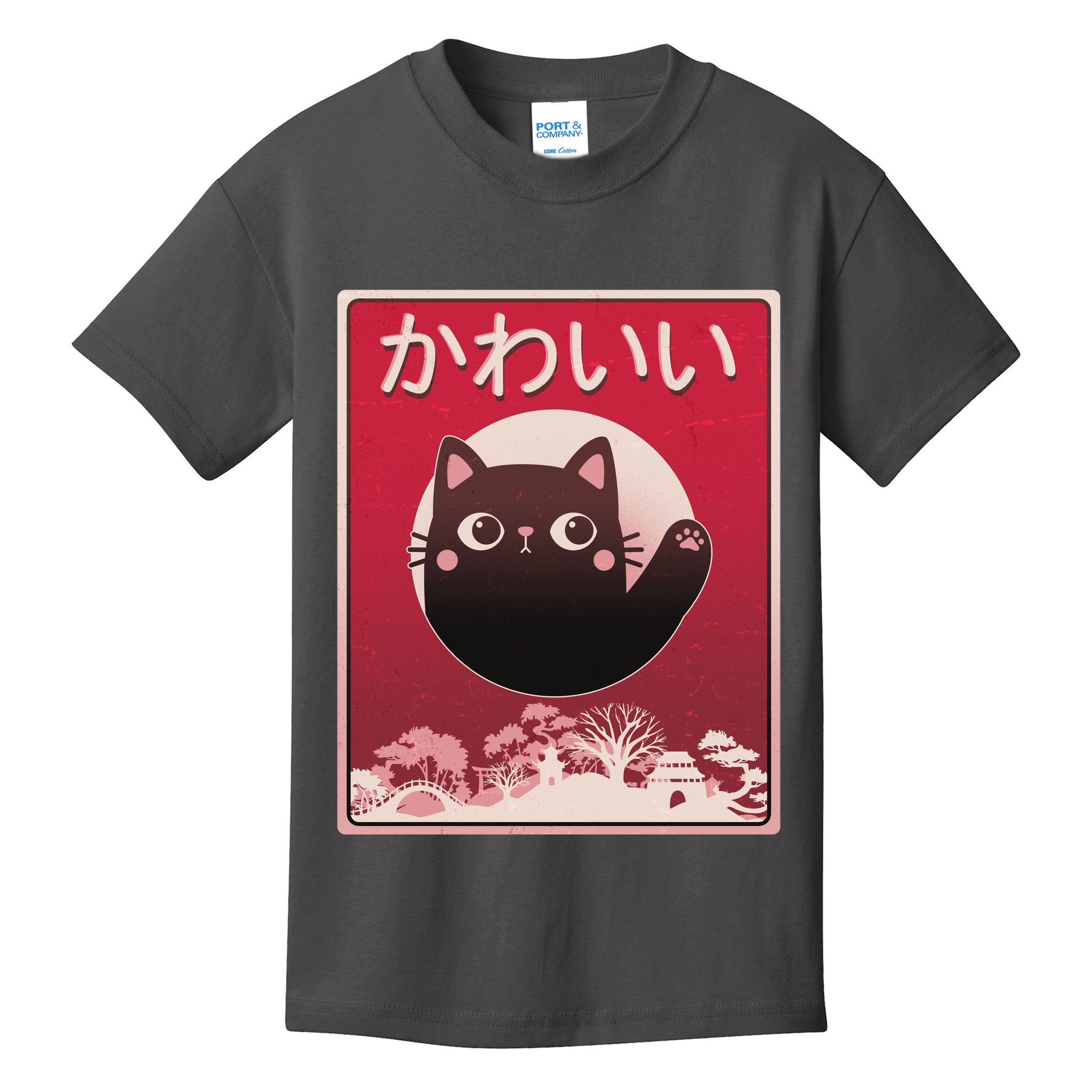 Japanese Kawaii Cute Neko Cat Kids T-Shirt