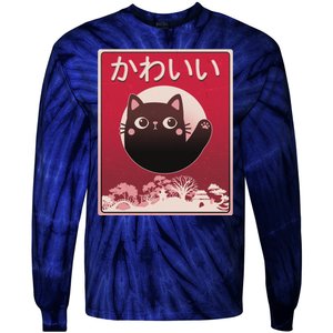 Japanese Kawaii Cute Neko Cat Tie-Dye Long Sleeve Shirt