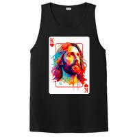 Jesus King Card Christian Christ Religious Believer Hearts PosiCharge Competitor Tank