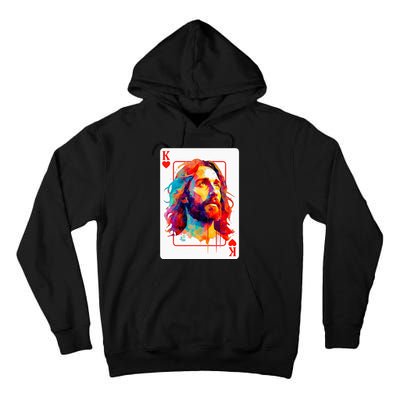 Jesus King Card Christian Christ Religious Believer Hearts Tall Hoodie