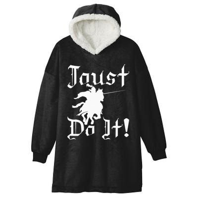 Jousting Knight Do It Ren Faire Renaissance Festival Hooded Wearable Blanket