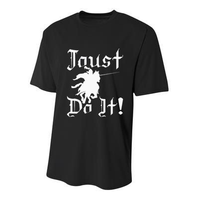 Jousting Knight Do It Ren Faire Renaissance Festival Youth Performance Sprint T-Shirt