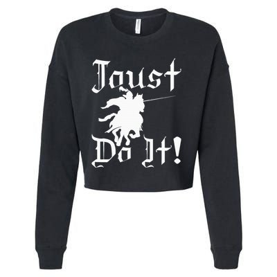Jousting Knight Do It Ren Faire Renaissance Festival Cropped Pullover Crew