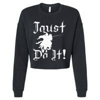 Jousting Knight Do It Ren Faire Renaissance Festival Cropped Pullover Crew