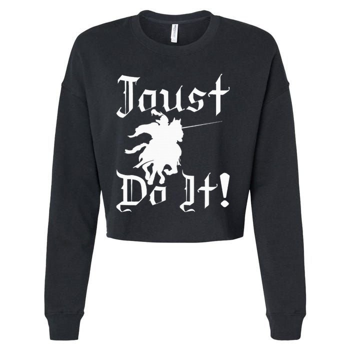 Jousting Knight Do It Ren Faire Renaissance Festival Cropped Pullover Crew