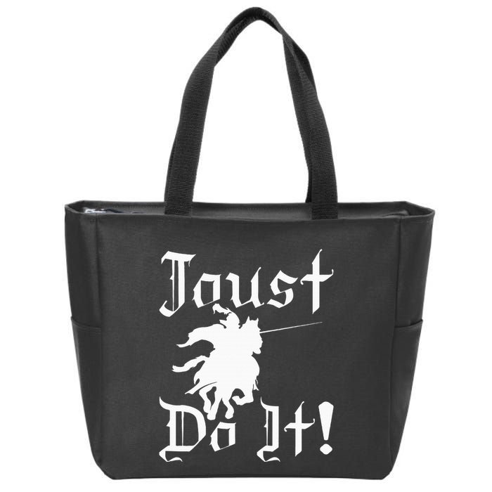 Jousting Knight Do It Ren Faire Renaissance Festival Zip Tote Bag