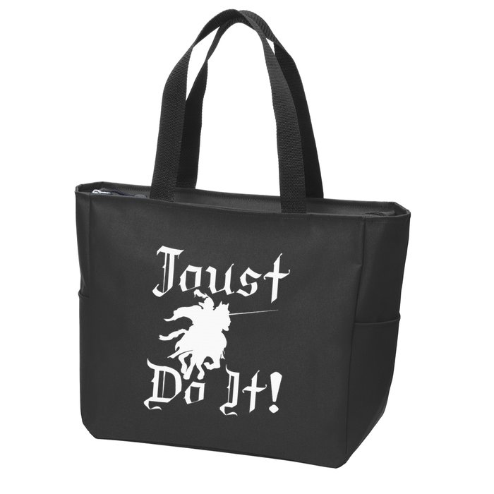 Jousting Knight Do It Ren Faire Renaissance Festival Zip Tote Bag