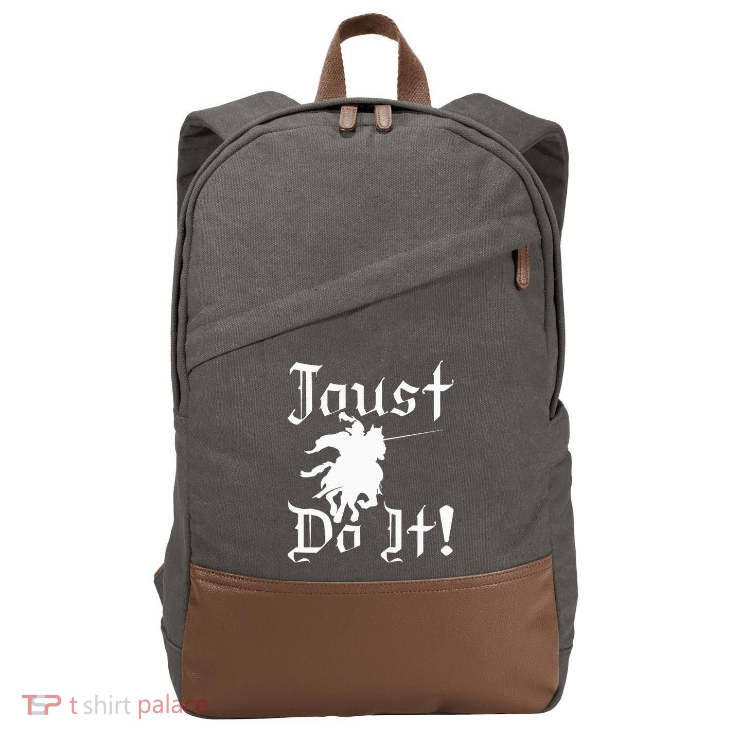 Jousting Knight Do It Ren Faire Renaissance Festival Cotton Canvas Backpack