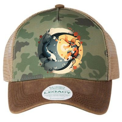 Japanese Koi Fish Yin Yang Legacy Tie Dye Trucker Hat