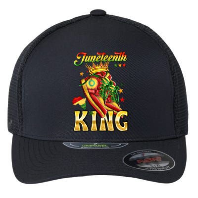 Juneteenth King Funny Shoe Steppin Into Juneteenth Black King Flexfit Unipanel Trucker Cap