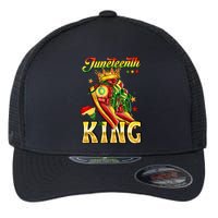 Juneteenth King Funny Shoe Steppin Into Juneteenth Black King Flexfit Unipanel Trucker Cap