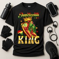 Juneteenth King Funny Shoe Steppin Into Juneteenth Black King Performance Shirt