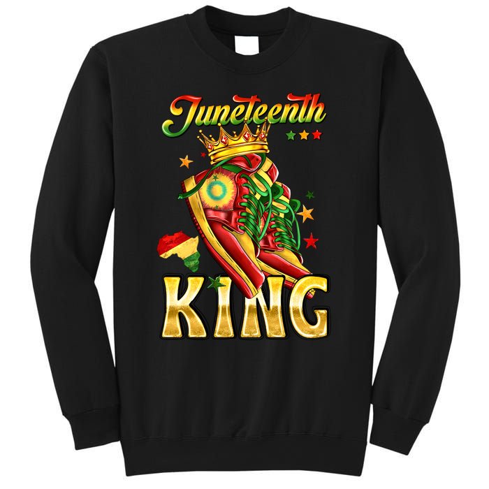 Juneteenth King Funny Shoe Steppin Into Juneteenth Black King Sweatshirt