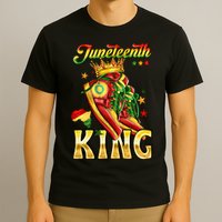 Juneteenth King Funny Shoe Steppin Into Juneteenth Black King T-Shirt