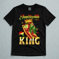 Juneteenth King Funny Shoe Steppin Into Juneteenth Black King T-Shirt