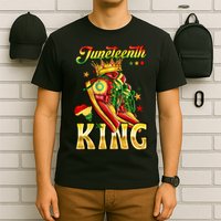 Juneteenth King Funny Shoe Steppin Into Juneteenth Black King T-Shirt